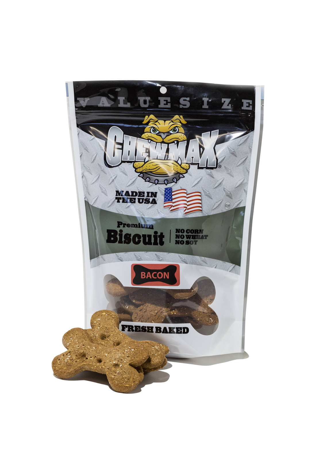 ChewMax Bacon Biscuit Dog Treats, 1 lb