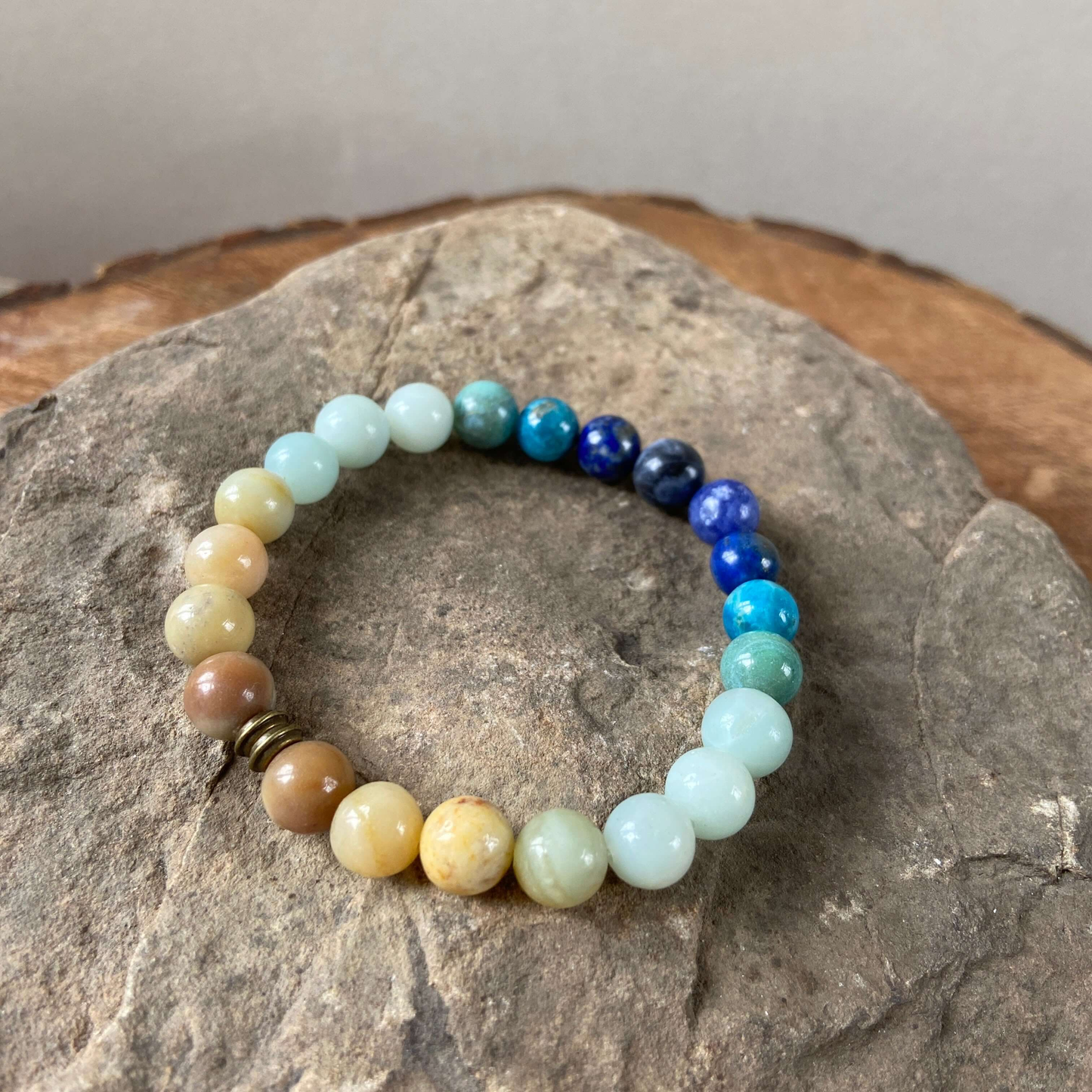 Ocean View Gemstone Beaded Bracelet