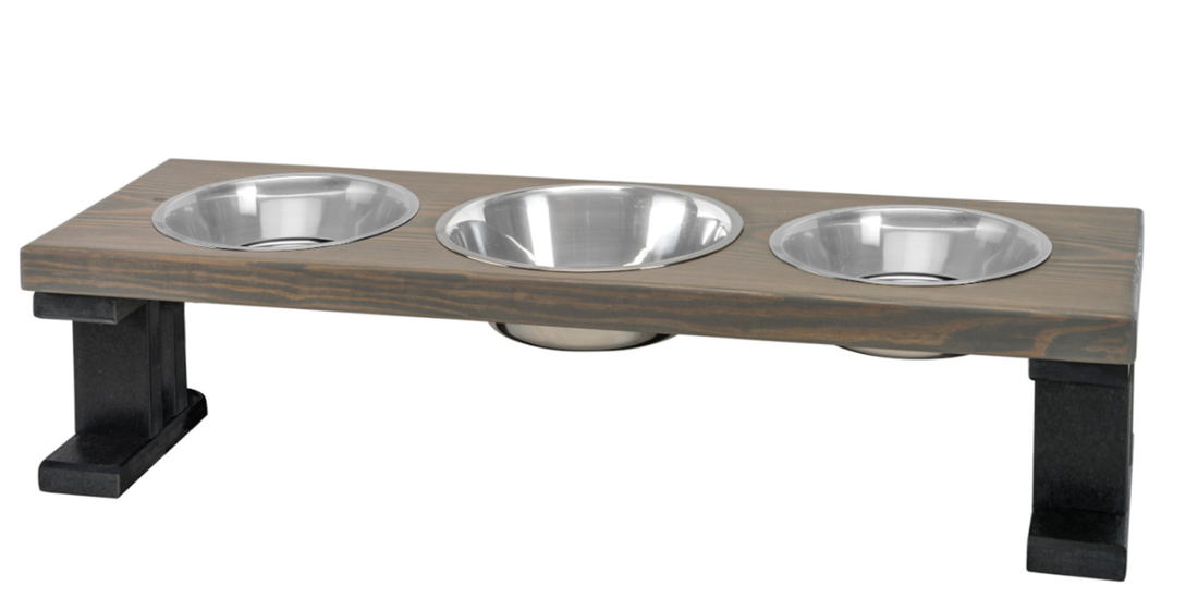 Bearwood Farmhouse 3-Bowl Elevated Dog Feeder