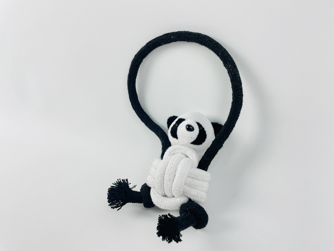 Eco Panda Dog Rope Tug-of-War Toy