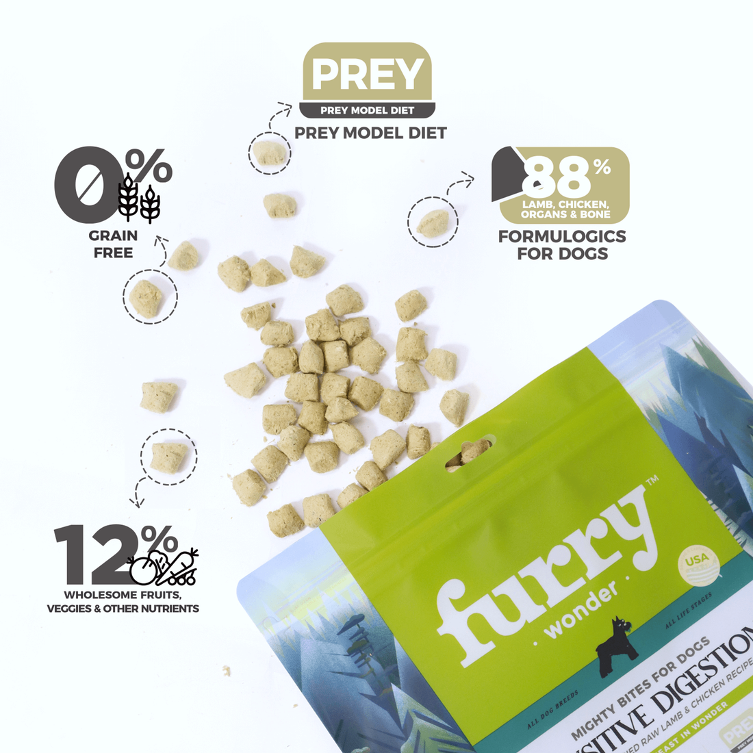 Pet Wonder Sensitive Digestion Freeze-Dried Lamb & Chicken Dog Food
