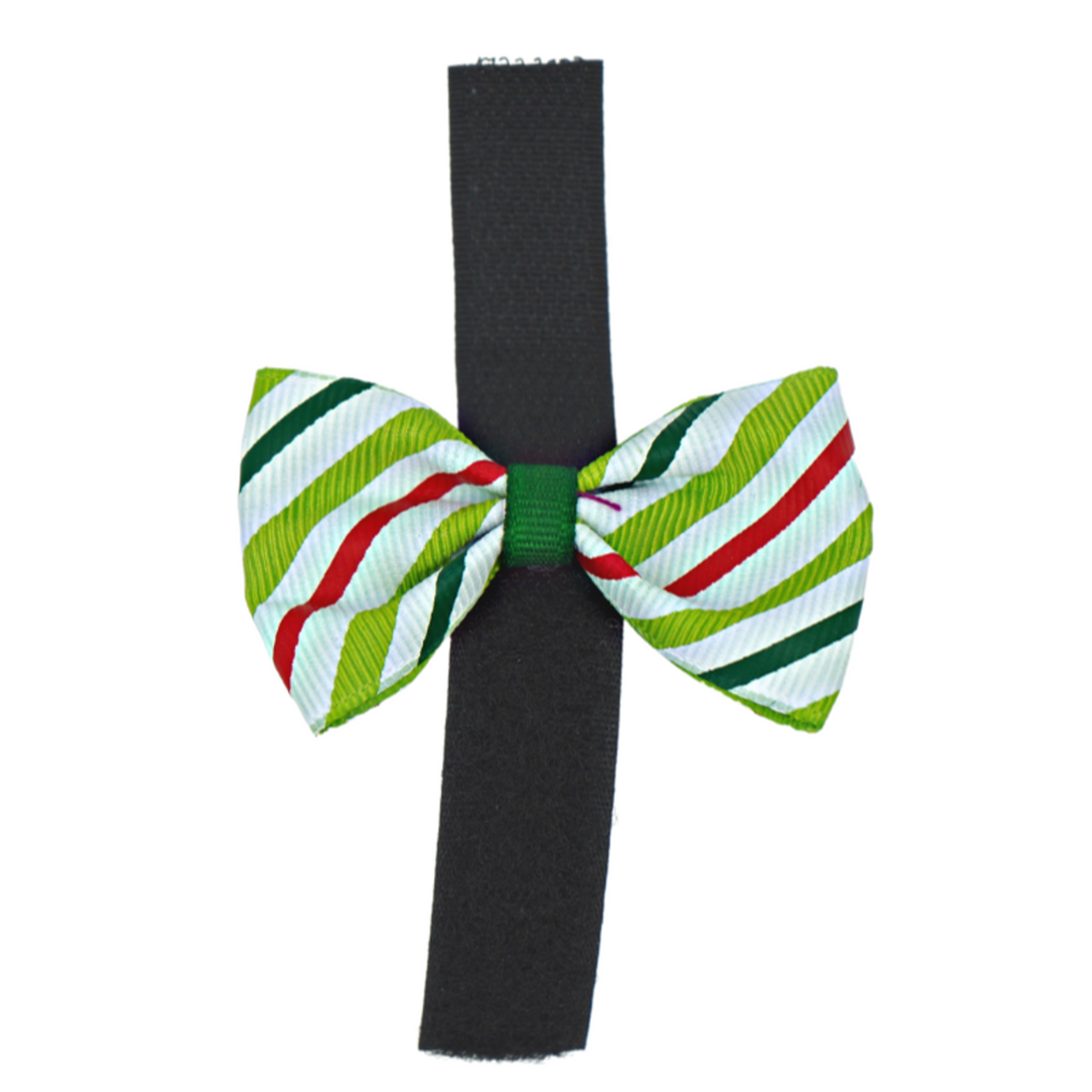 Christmas Candy Stripe Velcro Dog Bows in a Jar, 2 Inch