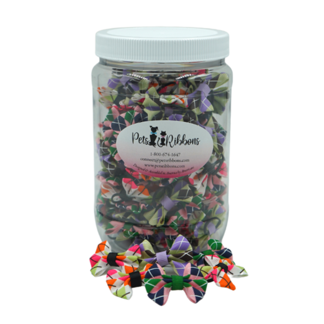 Jacquard Dog & Cat Grooming Bows Jar