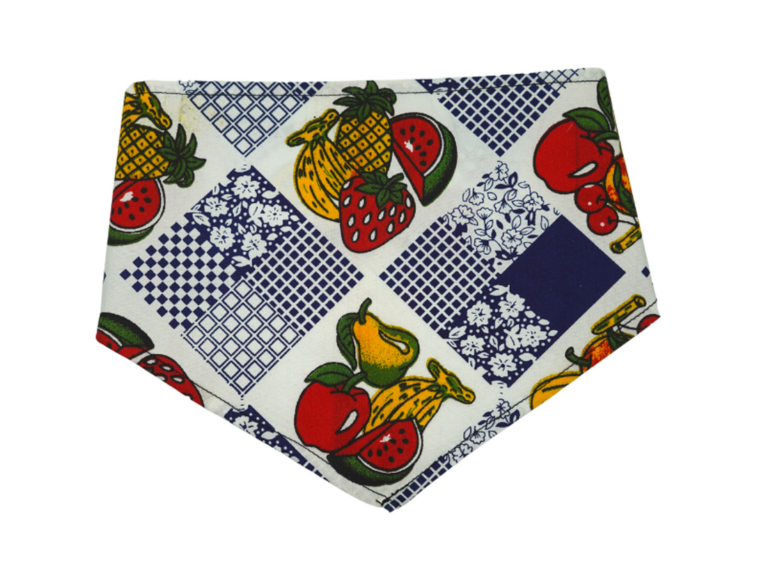 Cotton Fruit Print Dog Bandana