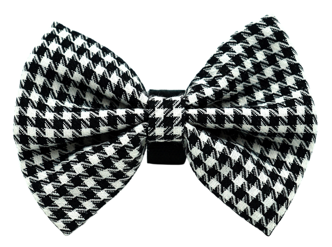 Pets Ribbons Large Houndstooth Dog Bow Tie