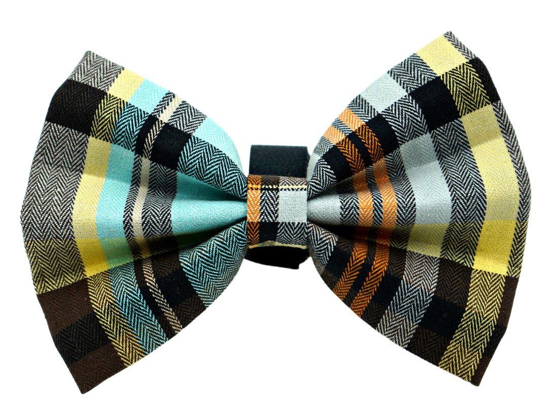 Pets Ribbons Cotton Check Dog Bow