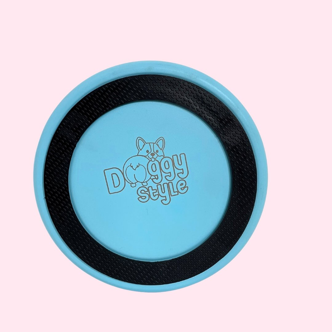 "Not Chunky Just Fluffy" Blue Stainless Steel Dog Bowl