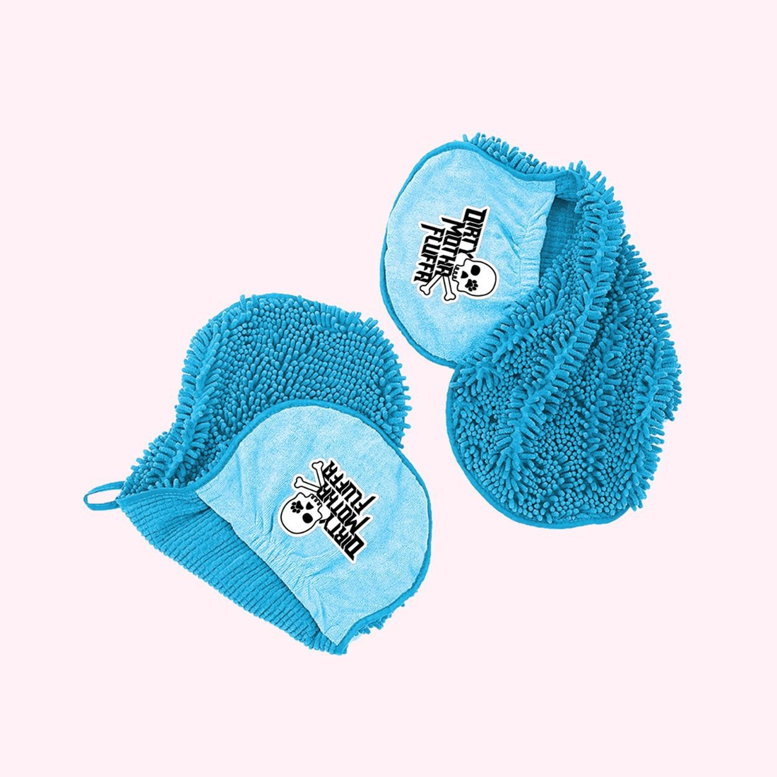 "Dirty Motha Fluffa" Dog Bath Towel - Blue