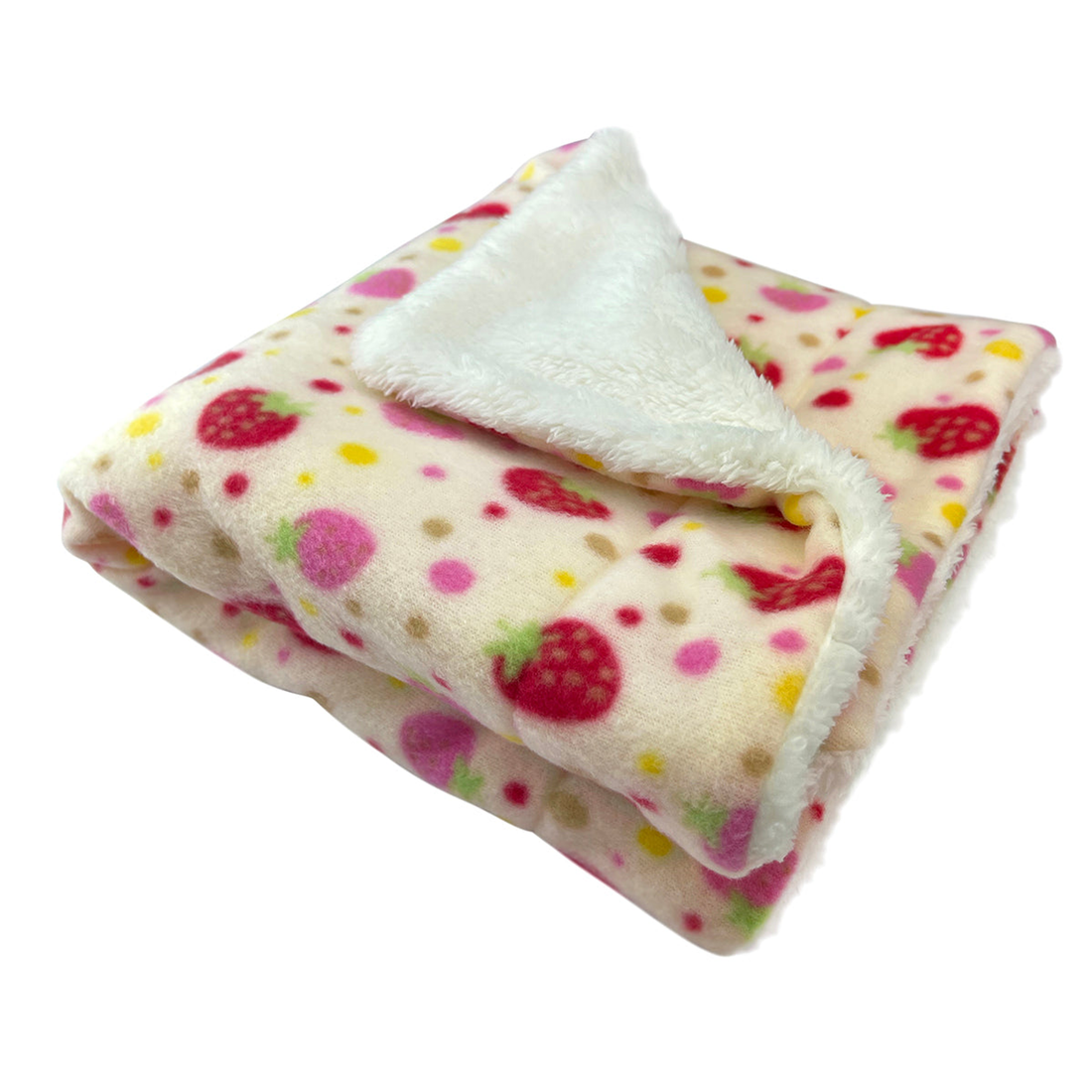 Yummy Strawberry Fleece Plush Dog Blanket