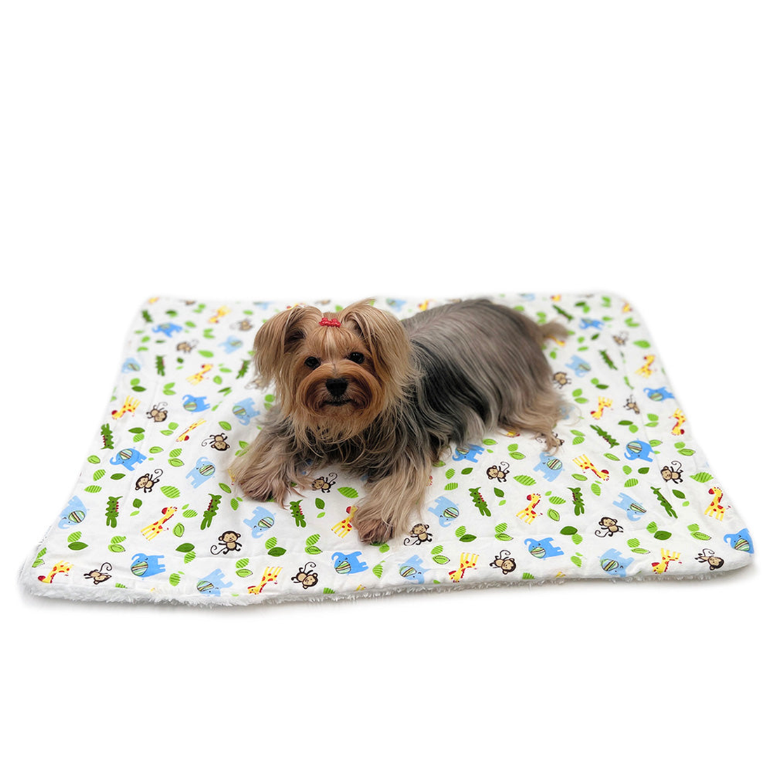 Zoo Animals Flannel Plush Dog Blanket