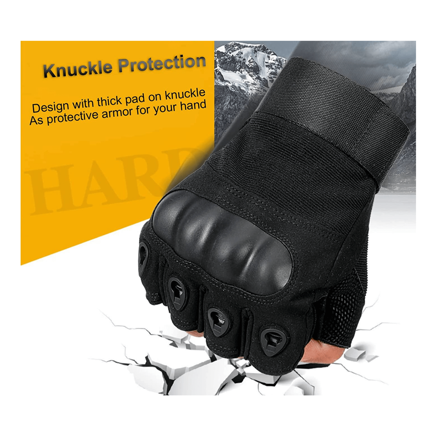 JupiterGear Tactical Military Fingerless Airsoft Gloves