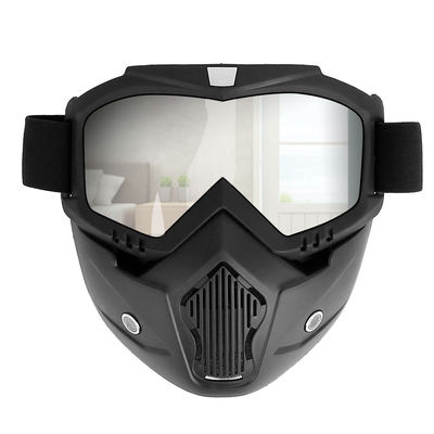 Motorcycle Goggles with Removable Face Mask Set