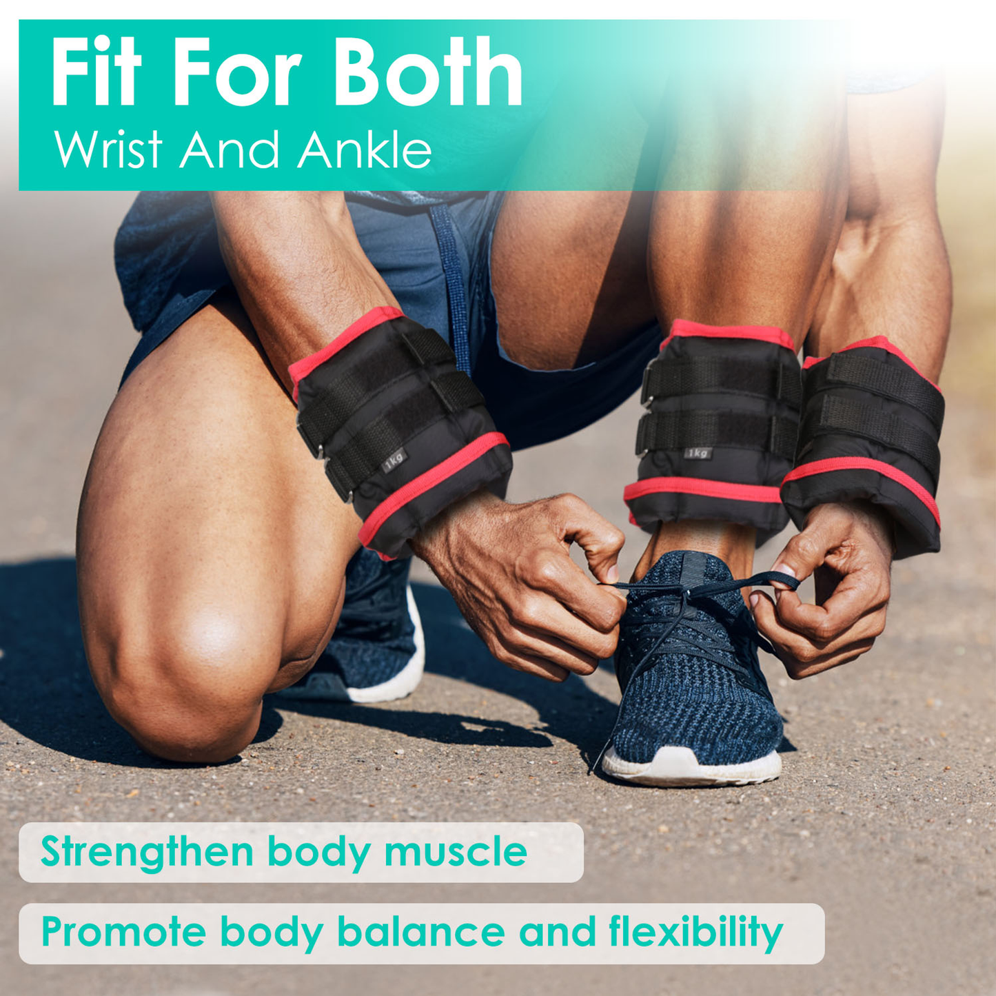 Adjustable Ankle Weights Set 2.2 / 4.4 lb
