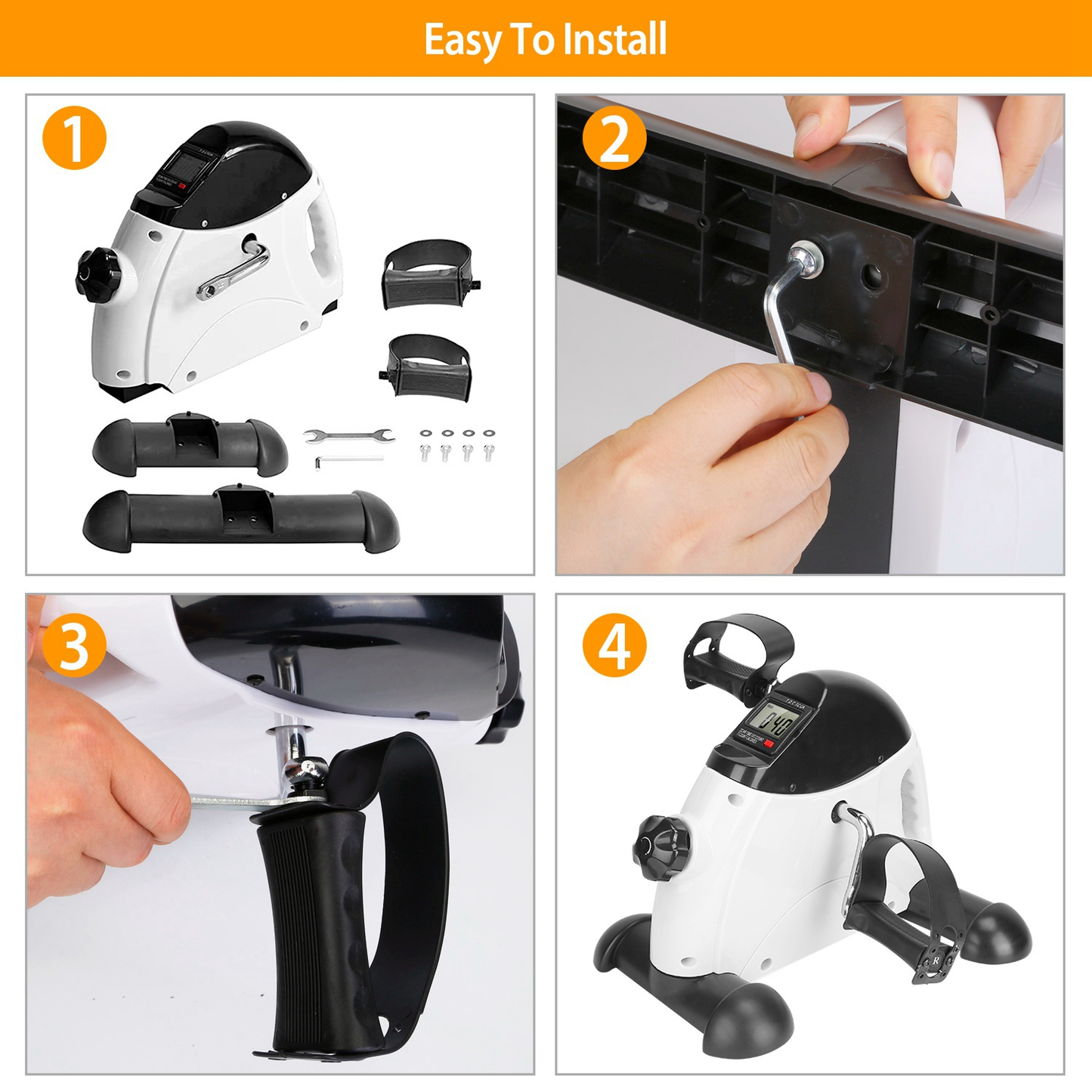 Under Desk Bike Pedal Exerciser for Arms and Legs
