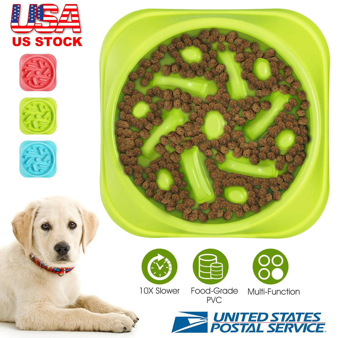 Dog Cat Slow Feeder Bowl