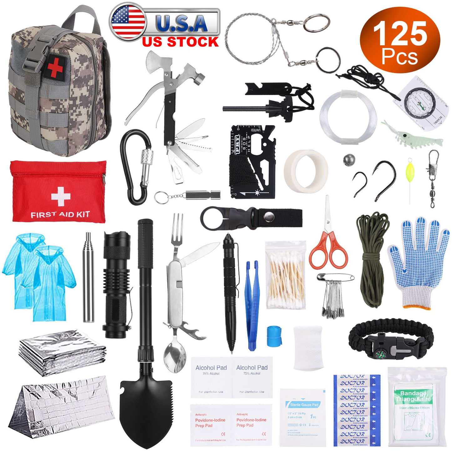 125-Piece Emergency Survival Kit