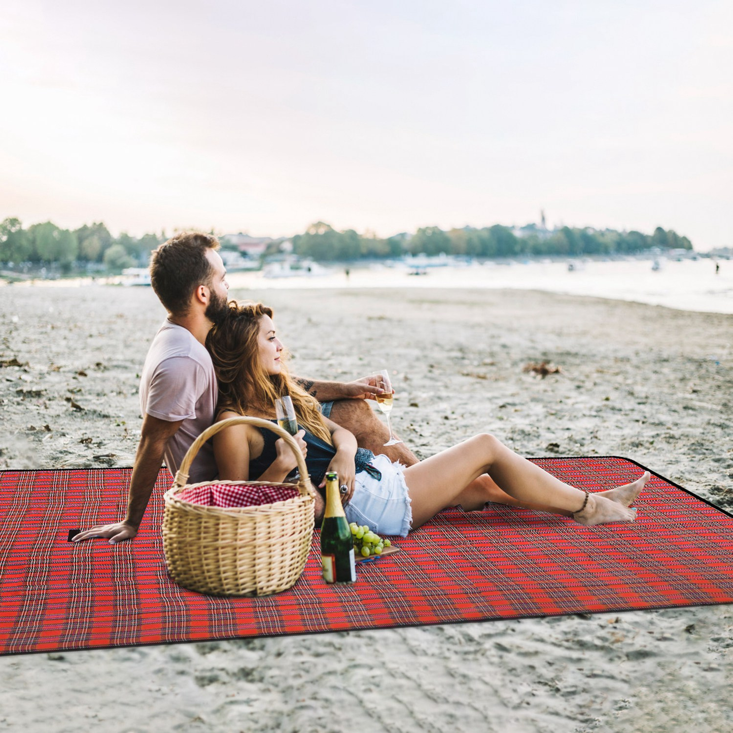 Waterproof Picnic Blanket Handy Mat, 60" x 78"