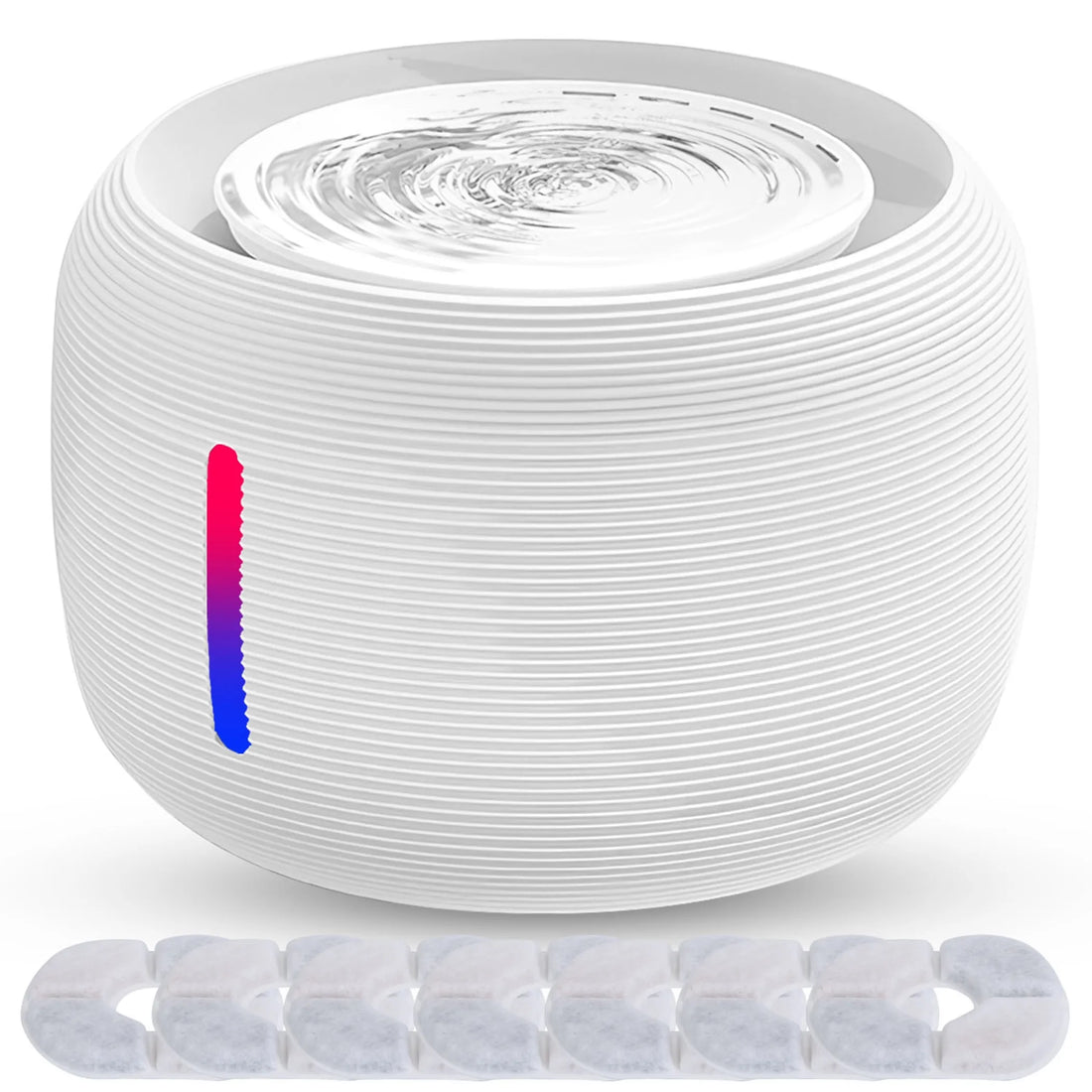 White smart pet water fountain full product view
