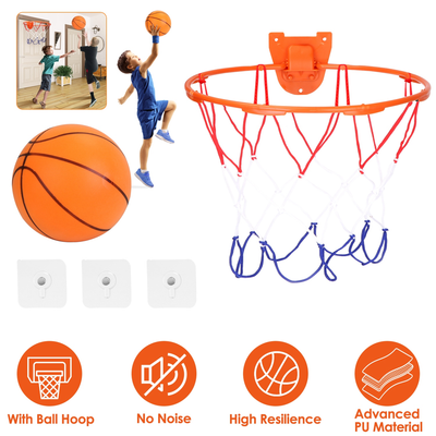 Silent Basketball with Hoop Set