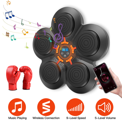 Music Boxing Machine with Wall Target and Kids Gloves