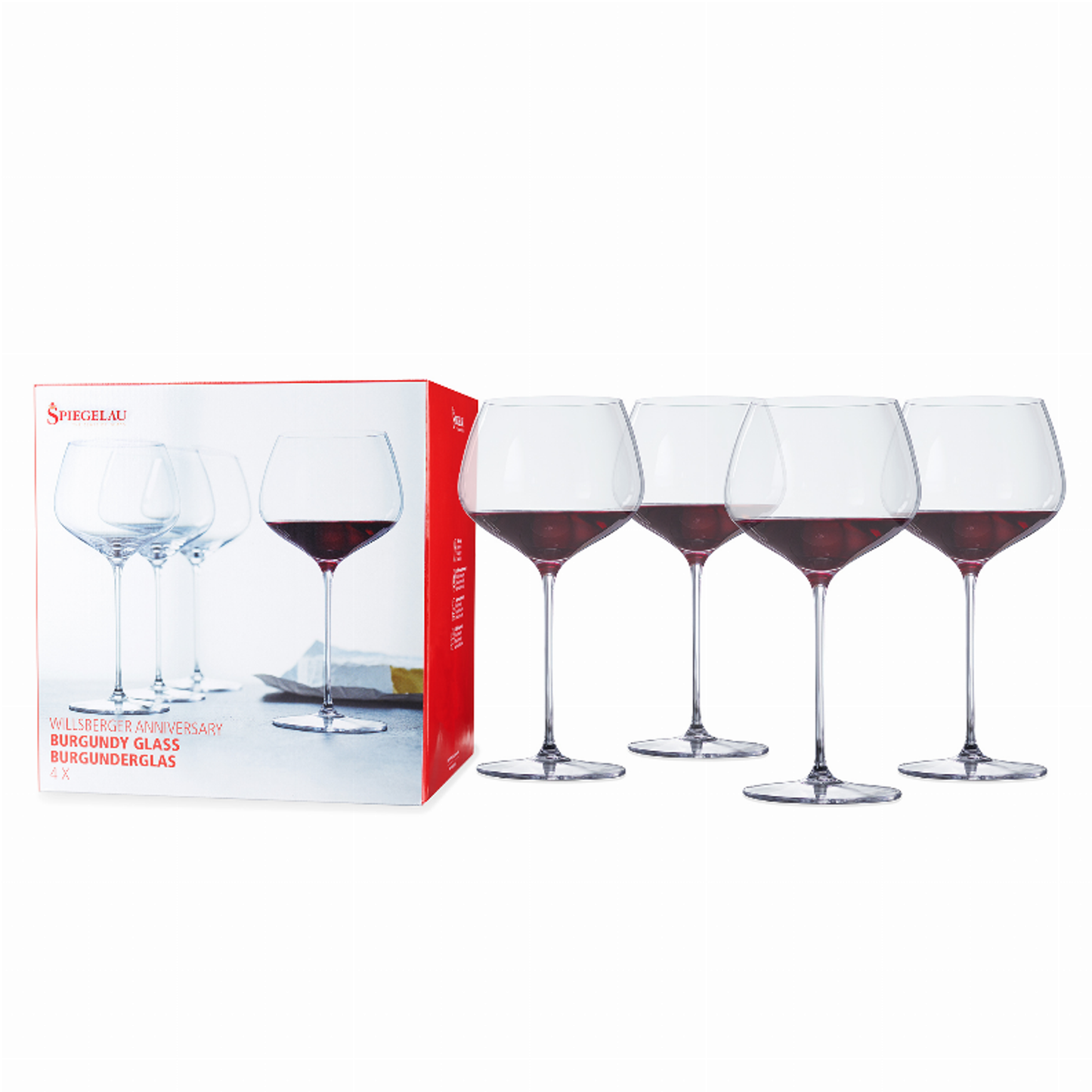 Spiegelau Willsberger Burgundy Glasses, Set of 4