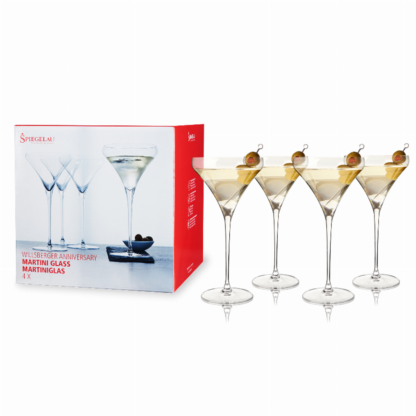 Spiegelau Willsberger Martini Glass Set of 4