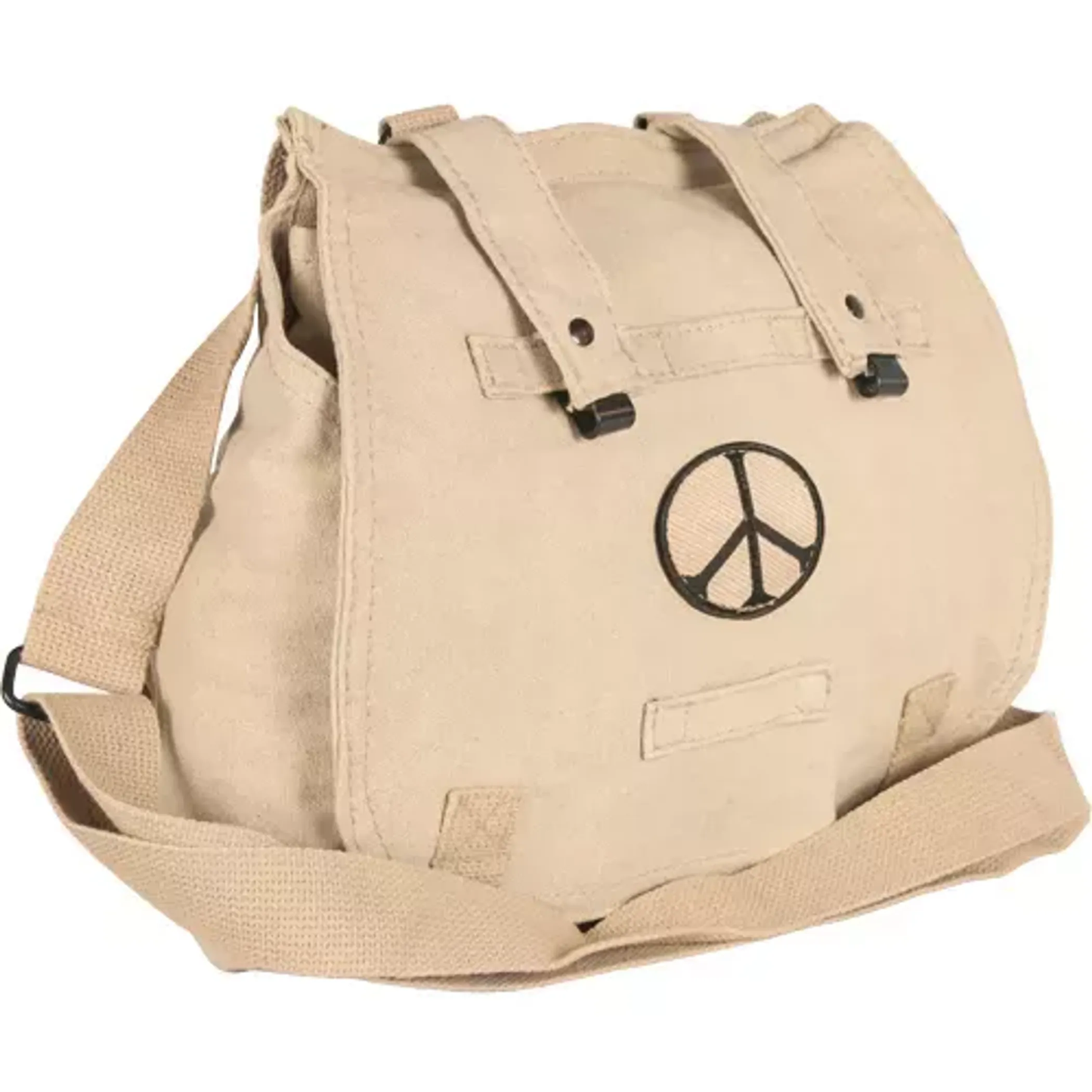 Retro Hungarian Shoulder Bag With Peace Emblem