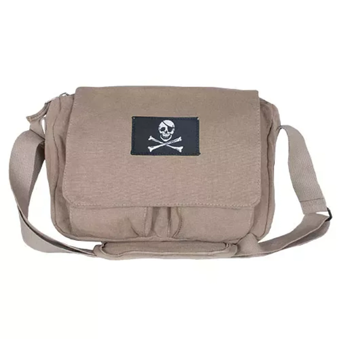 Retro Departure Shoulder Bag With Skull Emblem