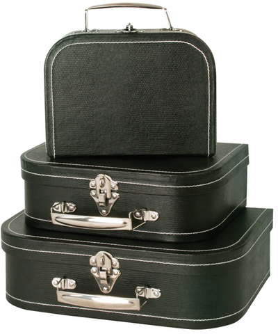 Set of 3 Embossed Paperboard Suitcases