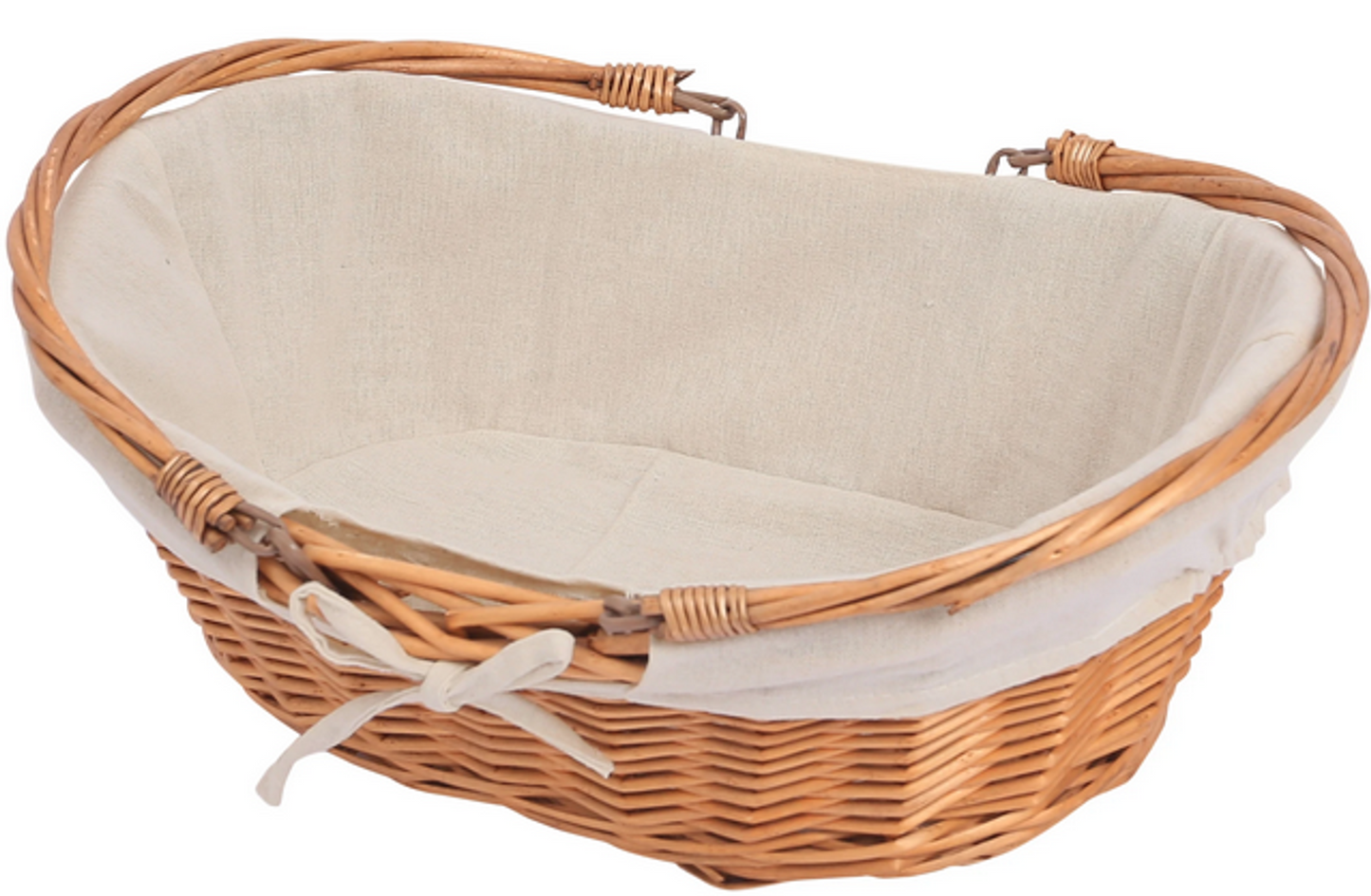 19.5-Inch Honey Finish Willow Storage Basket