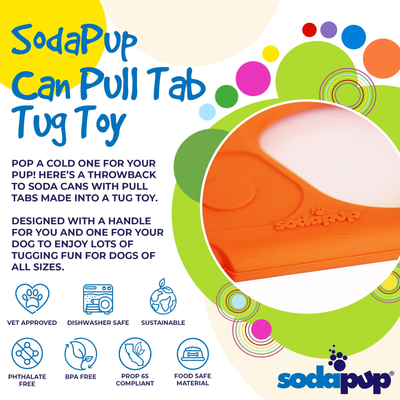Pop Top Rubber Dog Tug Toy for Interactive Play