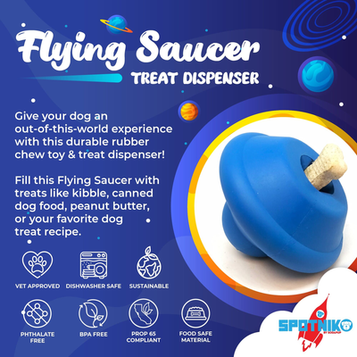SodaPup Flying Saucer UFO Durable Chew & Treat Toy