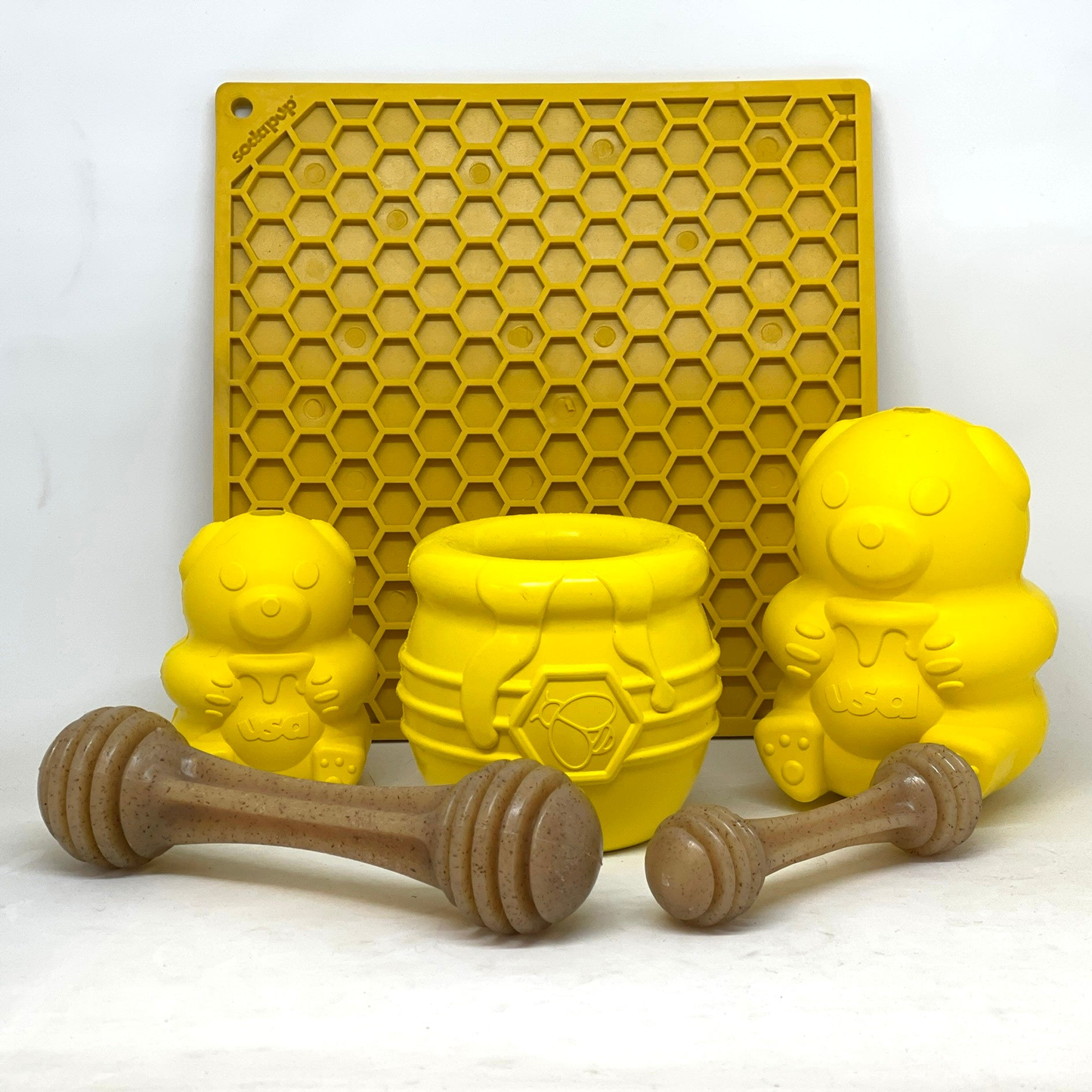 SodaPup Honey Pot Rubber Treat Dispenser & Enrichment Toy