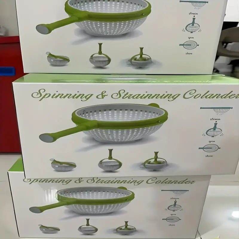 Salad Spinner Set with Vegetable Dryer and Colander - Image 9