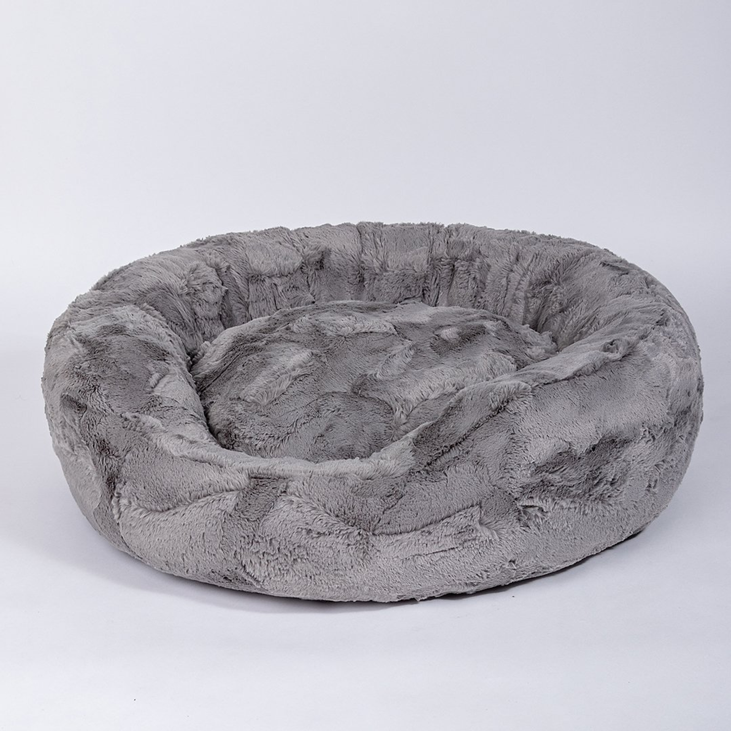 Hello Doggie Amour Plush Round Dog Bed