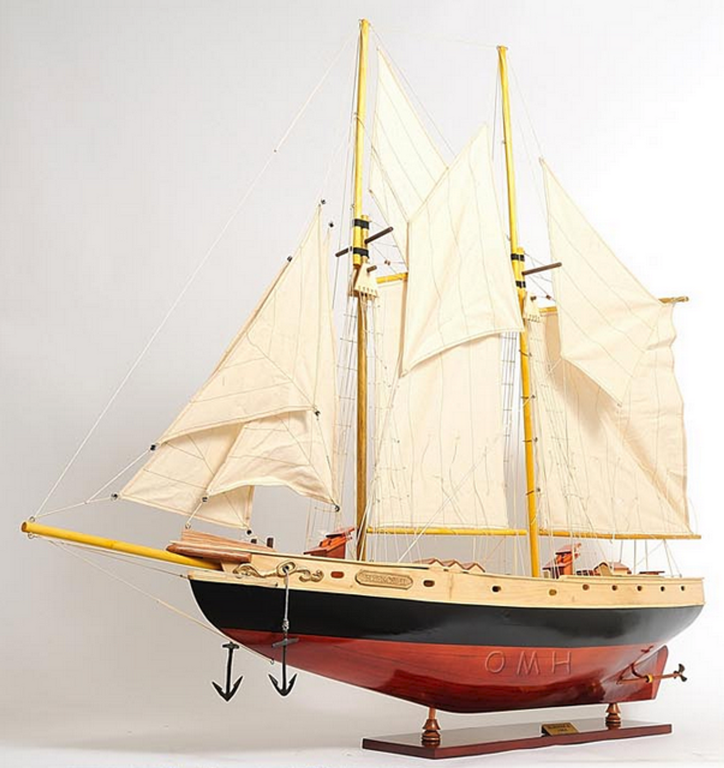 Painted Bluenose II Medium-Scale Model Schooner