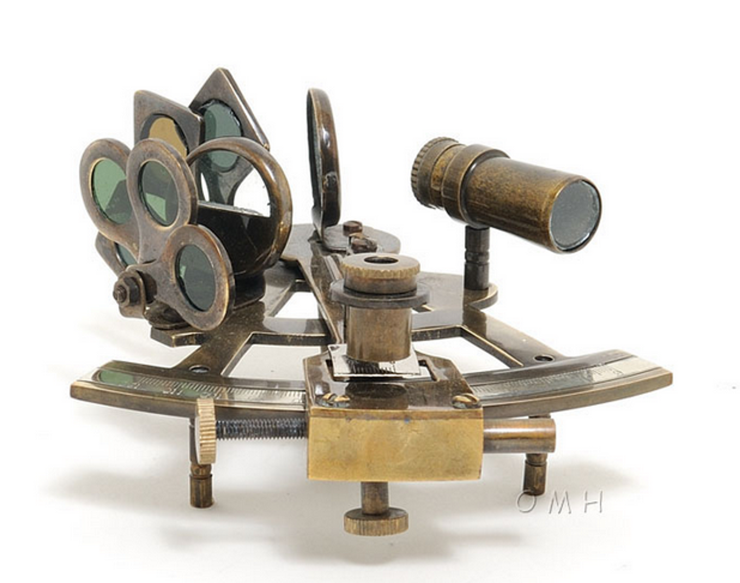 Brass Nautical Sextant in Wooden Box (Medium)