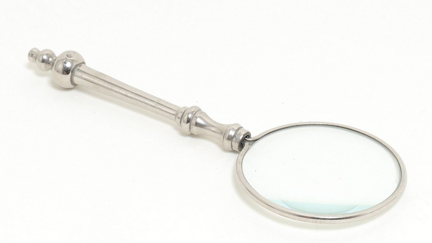 Antique Nautical Magnifier in Wooden Box, 2 inches