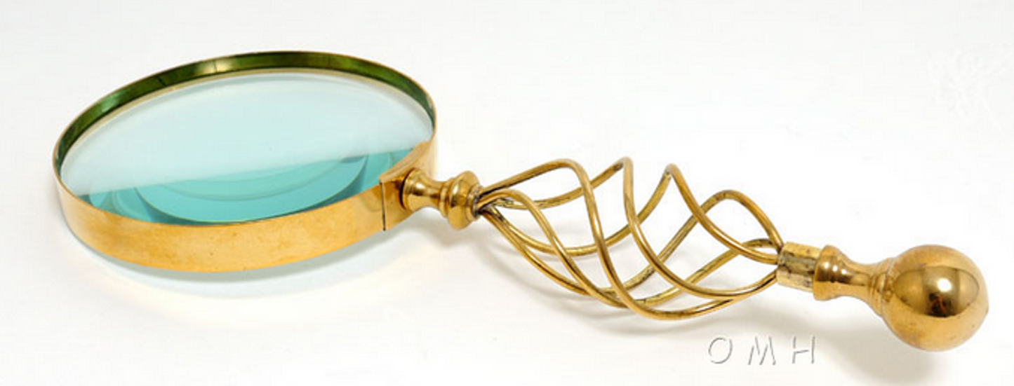 Regal Brass Nautical Magnifier in Wooden Box, 5 inches