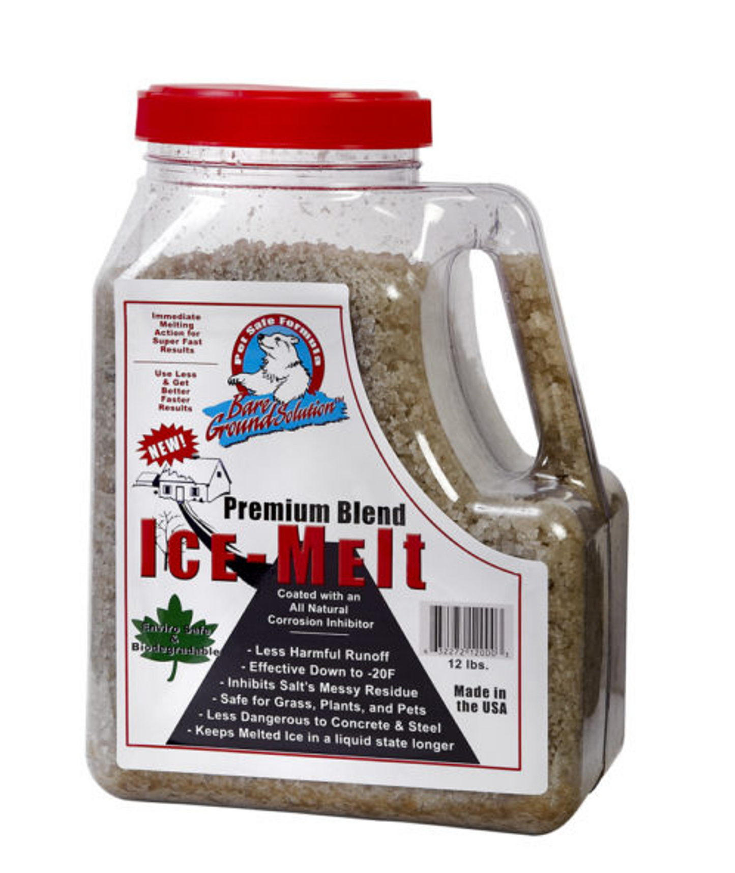 Bare Ground Coated Granular Ice Melt, 12 lb Jug