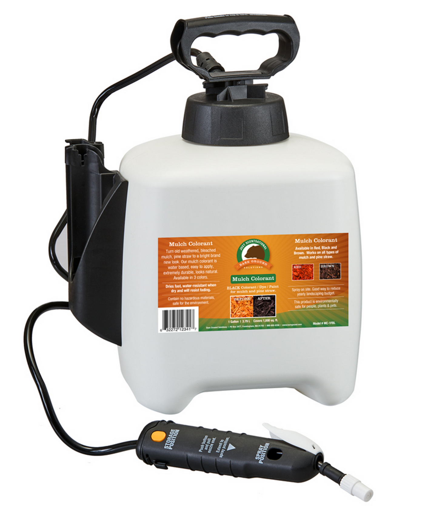 Black Bark Mulch Colorant in 1 Gallon Pump Sprayer