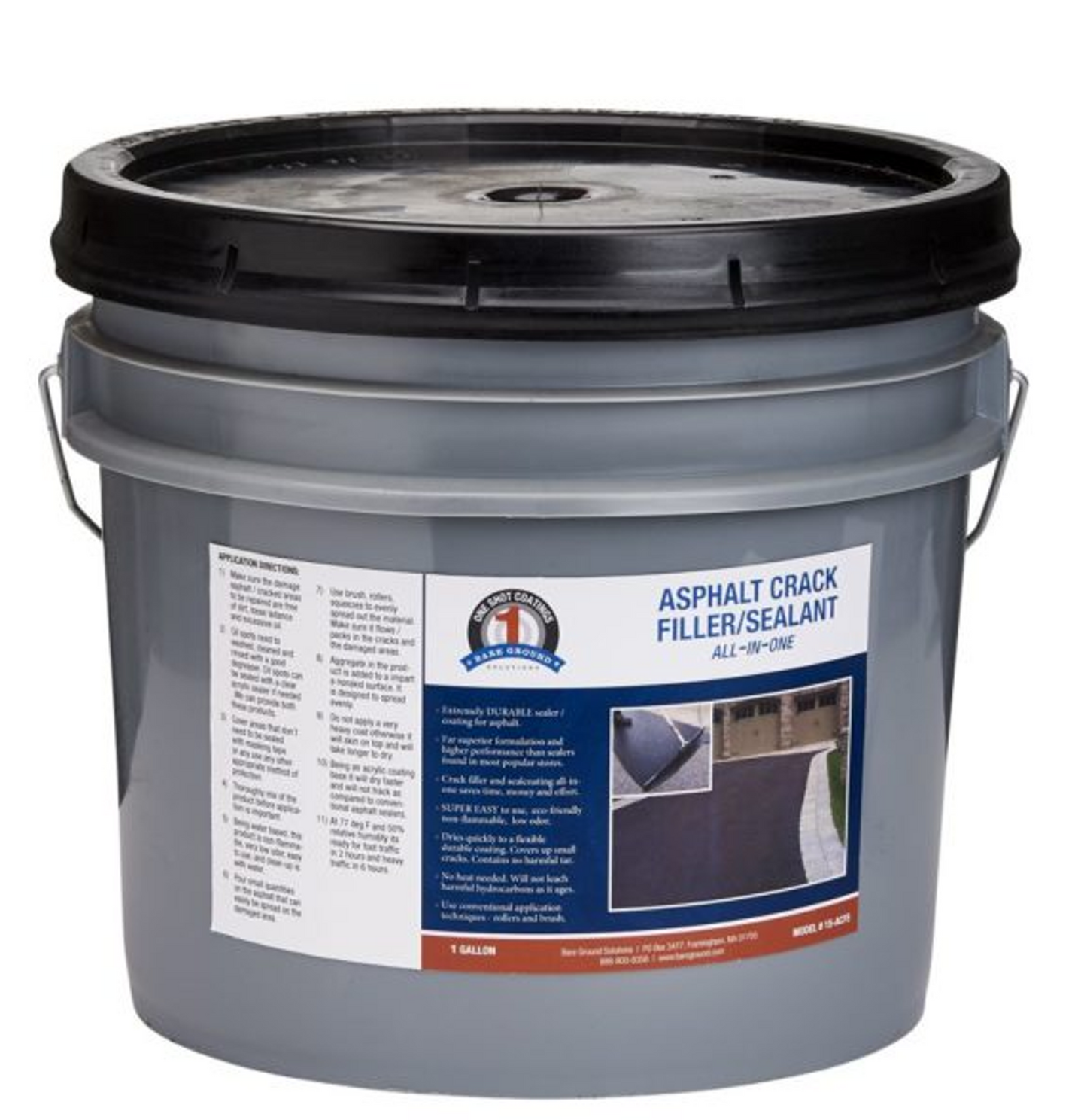 1 Shot Premium Asphalt Crack Filler and Sealant, 1 Gallon