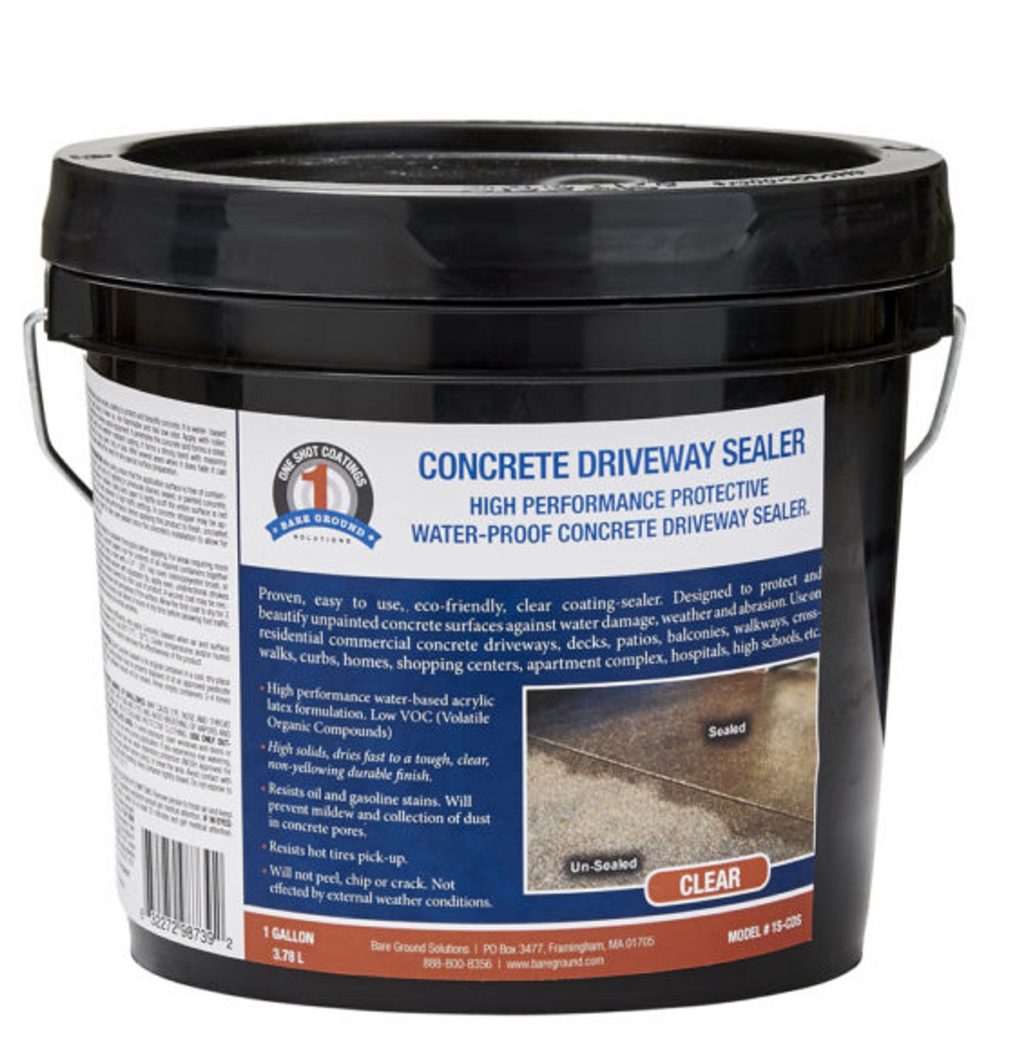 1 Shot Clear Concrete Sealant, 1 Gallon