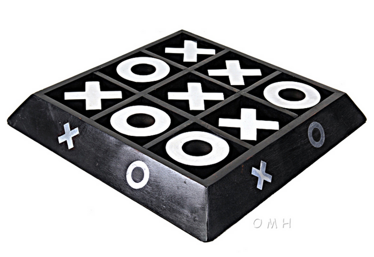 Tic-Tac-Toe Wooden and Aluminum Game Decor Piece