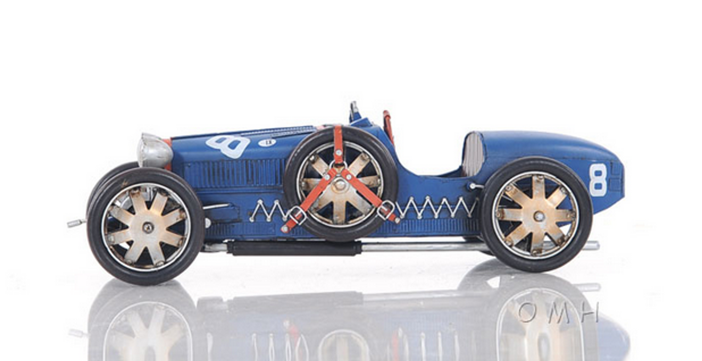 Bugatti Type 35 Racing Scale Model Car