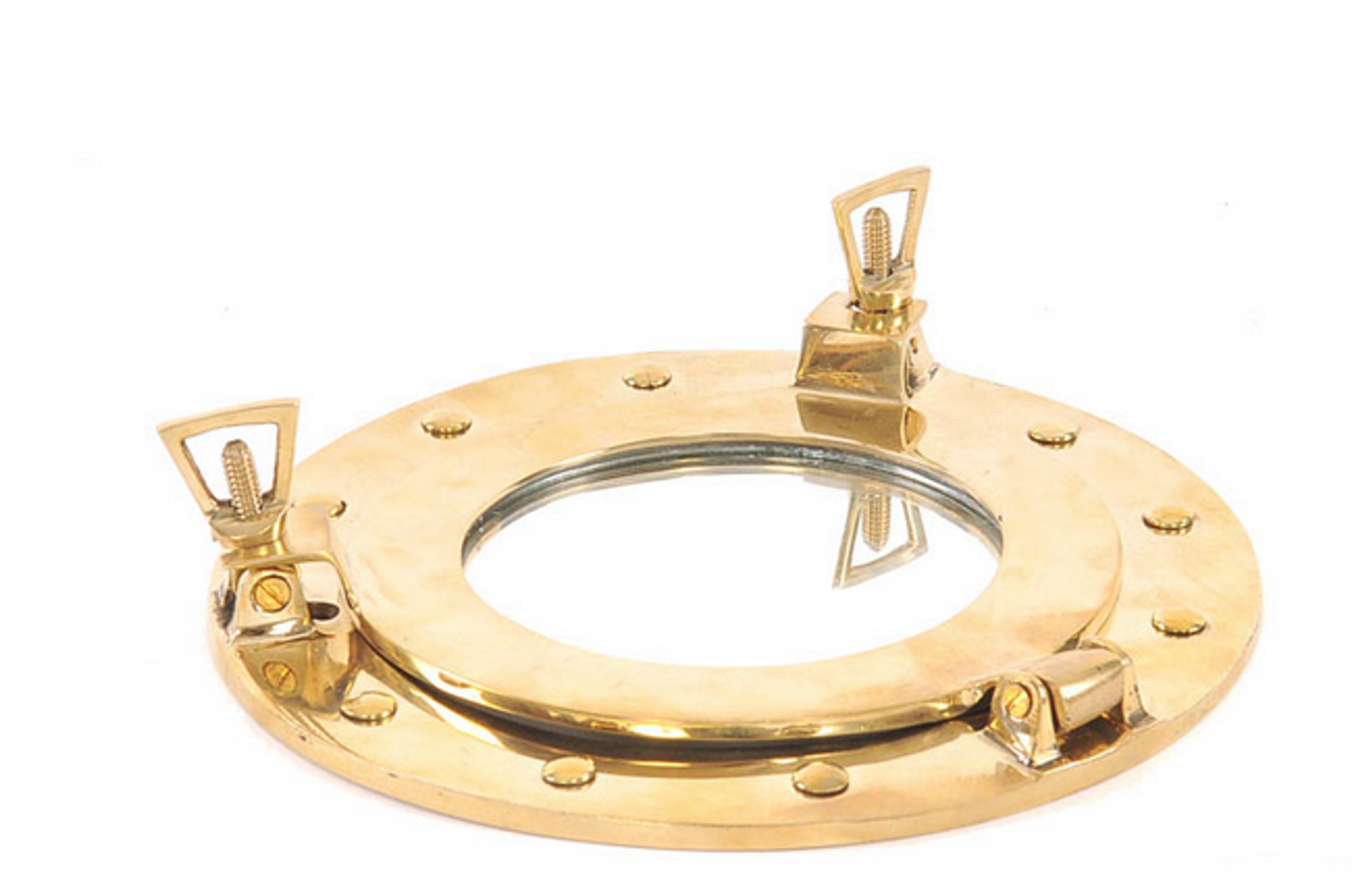 Brass Porthole Mirror Nautical Decor, 8 inch