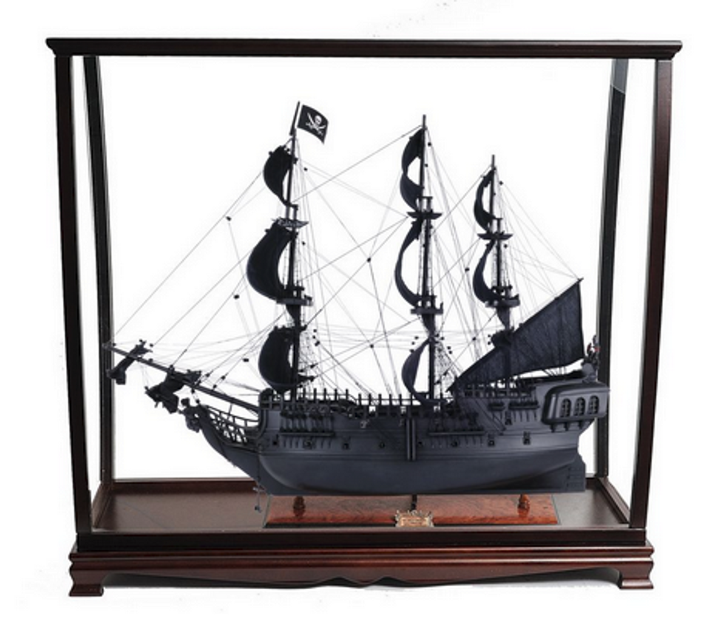 Black Pearl Pirate Ship Midsize Wood Model with Case