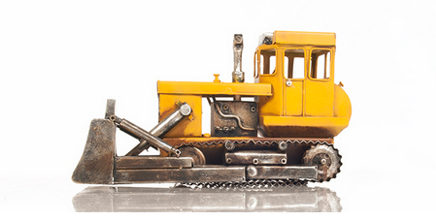 Handmade Tin Scale Model Bulldozer