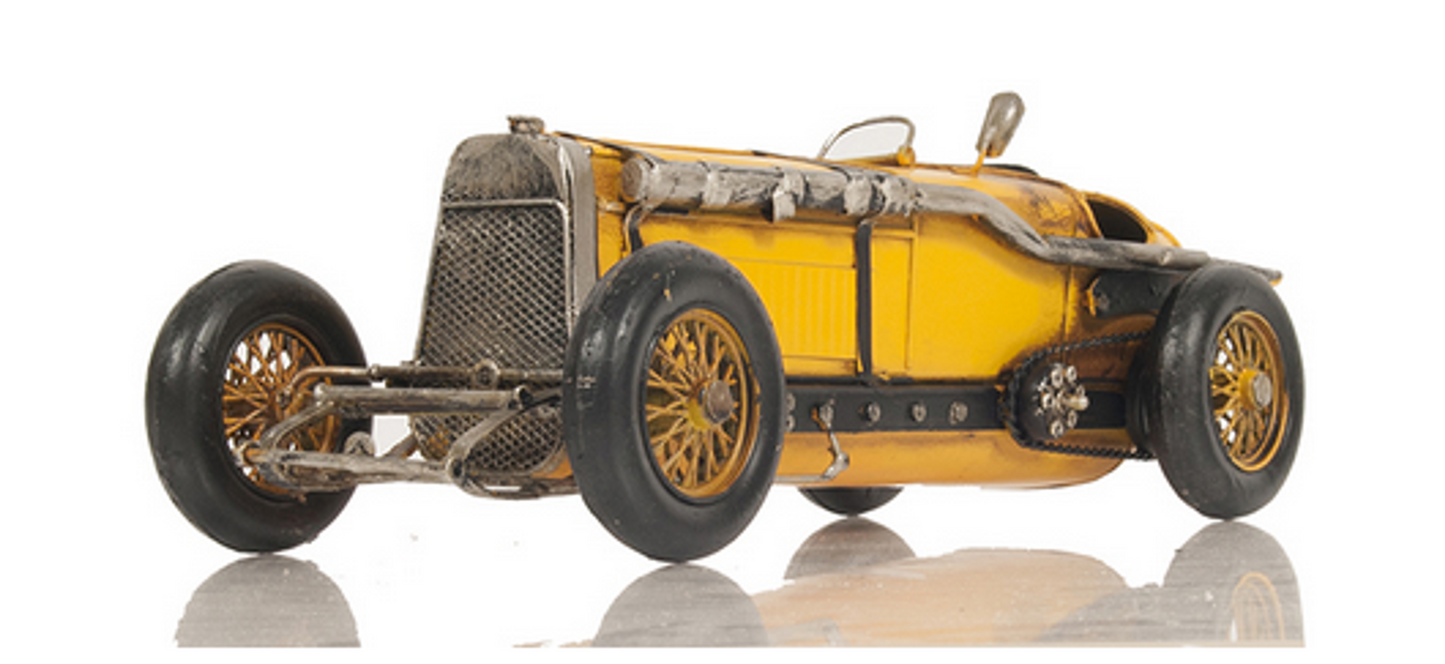 Handmade Tin Alfa Romeo P2 Classic Scale Model Race Car