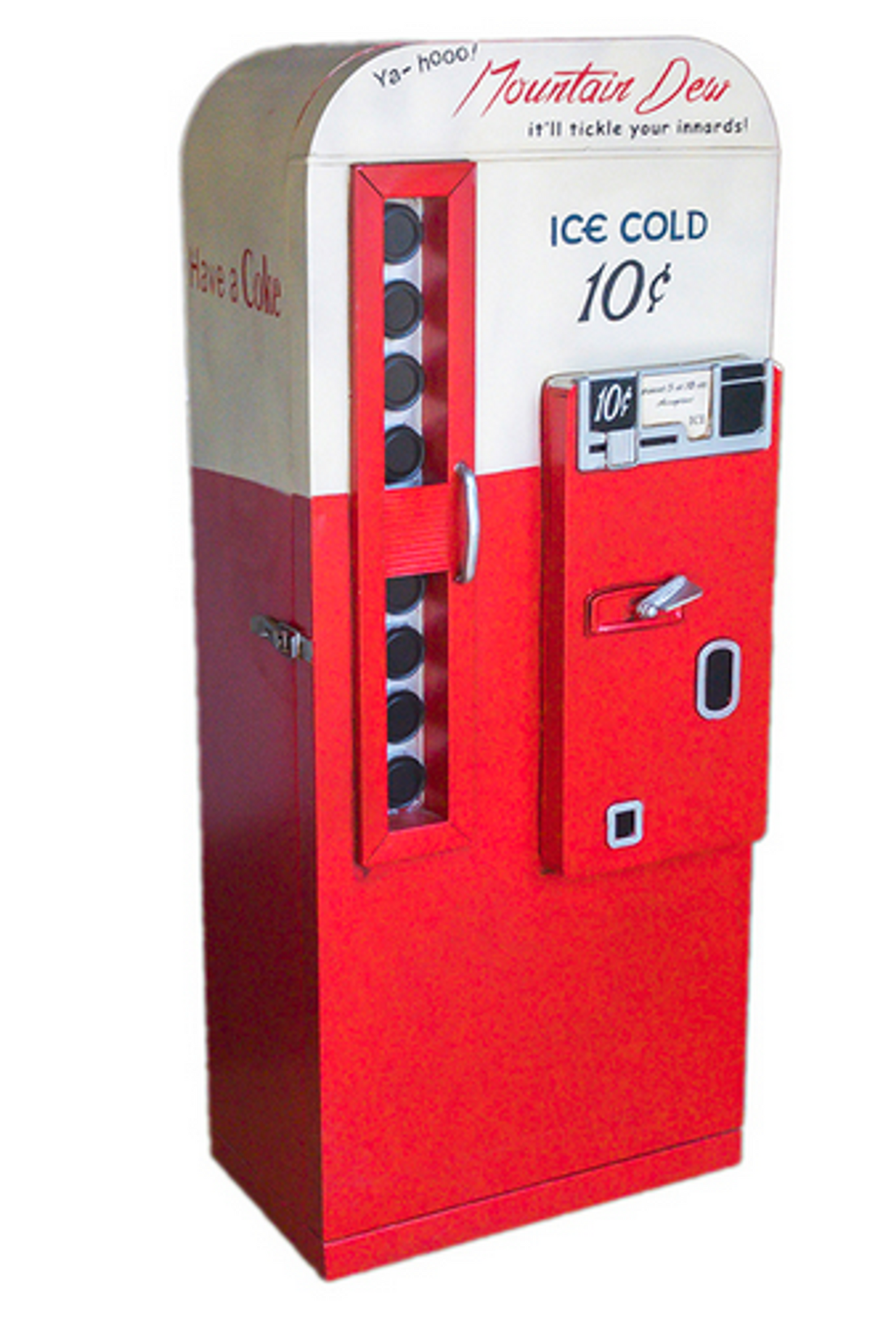 Vintage Coca-Cola Vending Machine Replica with Storage Shelving